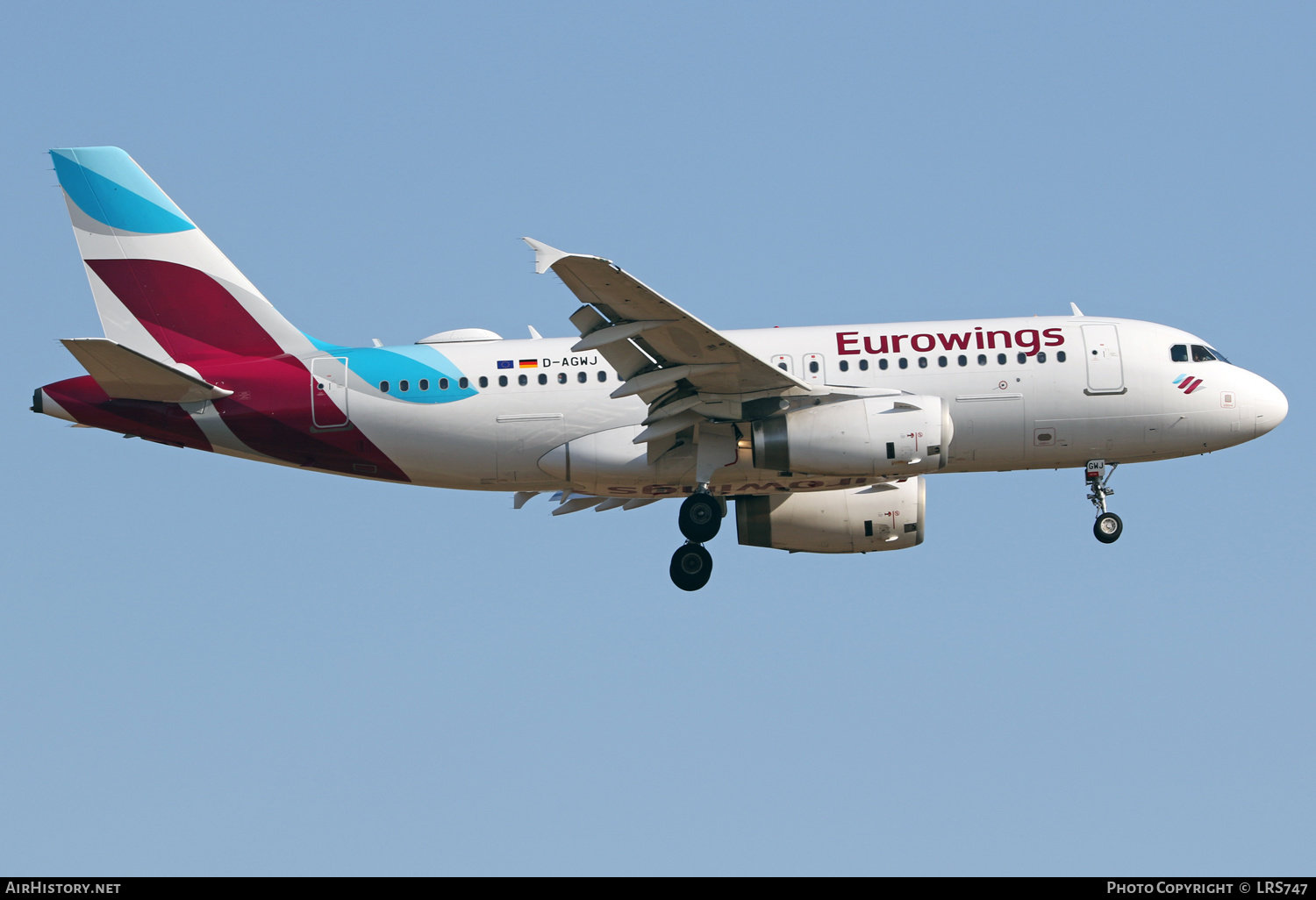 Aircraft Photo of D-AGWJ | Airbus A319-132 | Eurowings | AirHistory.net #389237