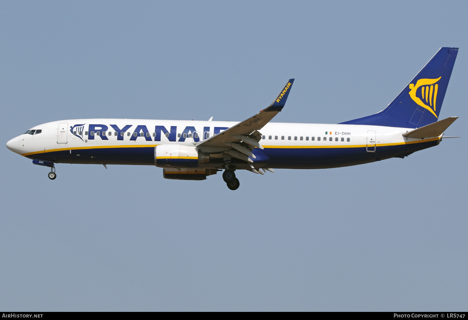 Aircraft Photo of EI-DHH | Boeing 737-8AS | Ryanair | AirHistory.net #389475