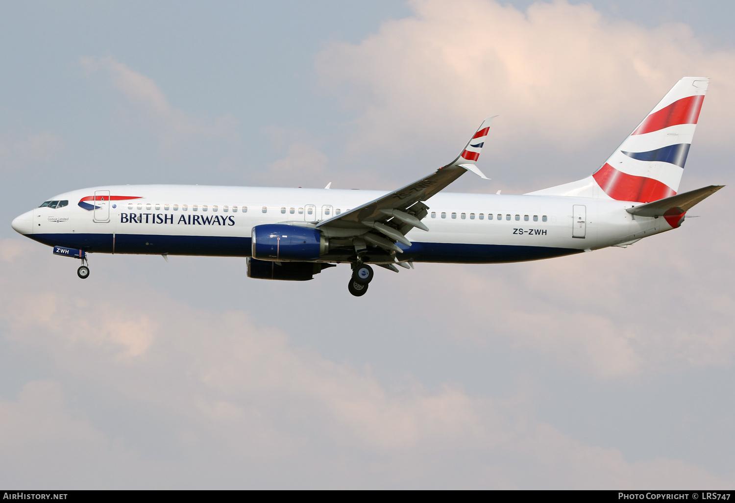 Aircraft Photo of ZS-ZWH | Boeing 737-800 | British Airways | AirHistory.net #389532