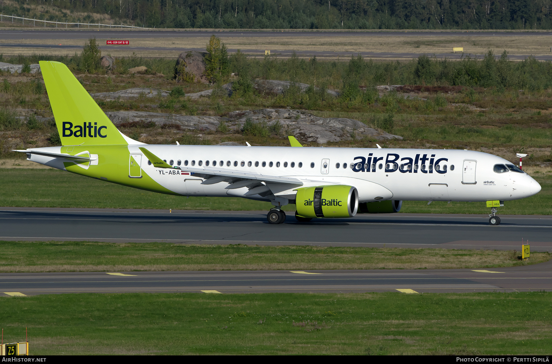 Aircraft Photo of YL-ABA | Airbus A220-371 (BD-500-1A11) | AirBaltic | AirHistory.net #389534