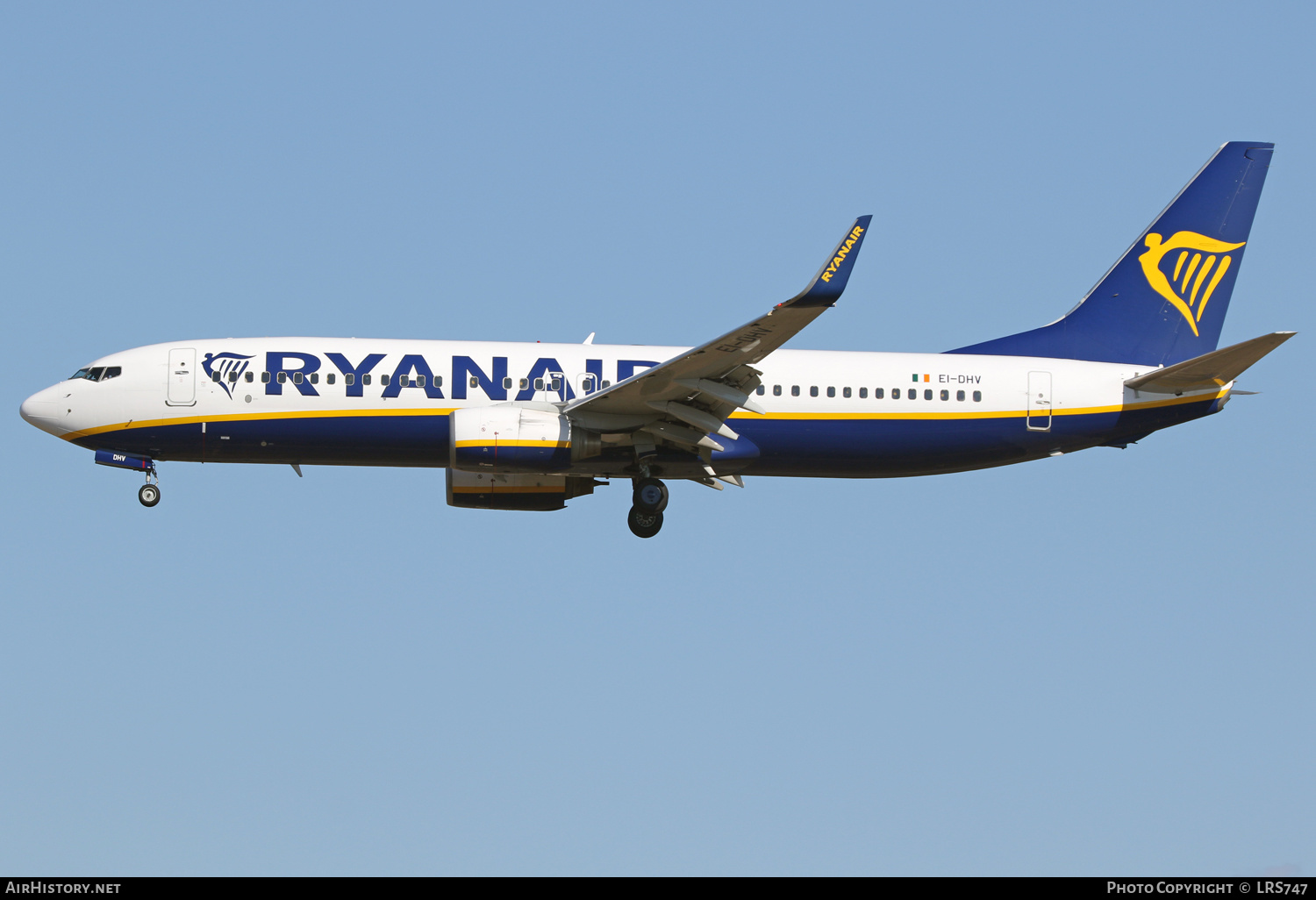 Aircraft Photo of EI-DHV | Boeing 737-8AS | Ryanair | AirHistory.net #389568
