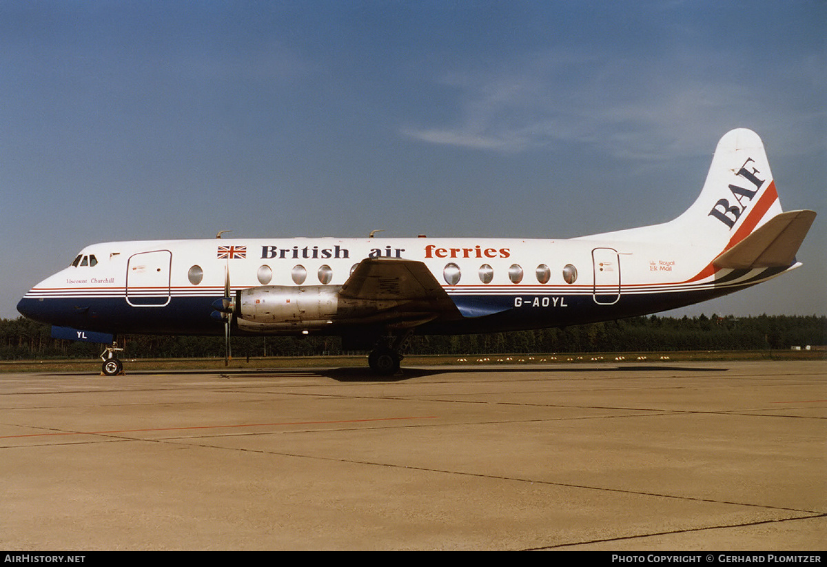 Aircraft Photo of G-AOYL | Vickers 806 Viscount | British Air Ferries - BAF | AirHistory.net #389598