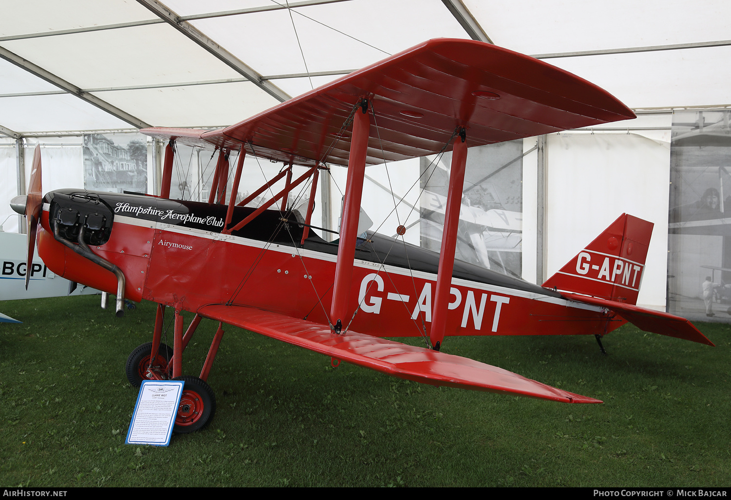 Aircraft Photo of G-APNT | Currie Wot | Hampshire Aeroplane Club | AirHistory.net #389656