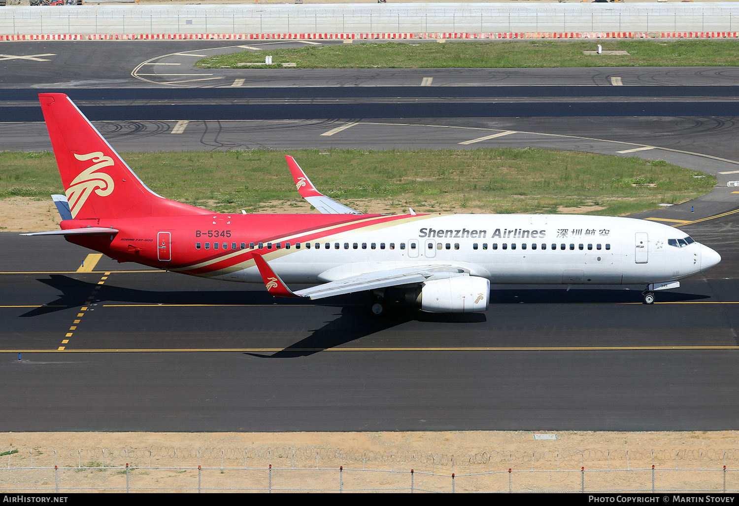 Aircraft Photo of B-5345 | Boeing 737-86N | Shenzhen Airlines | AirHistory.net #389777