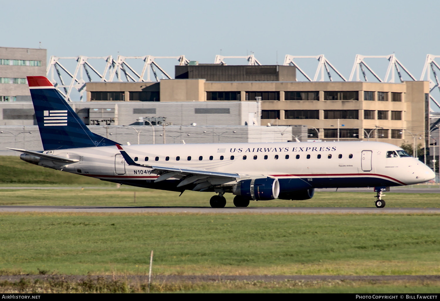 Aircraft Photo of N104HQ | Embraer 175LR (ERJ-170-200LR) | US Airways Express | AirHistory.net #389795