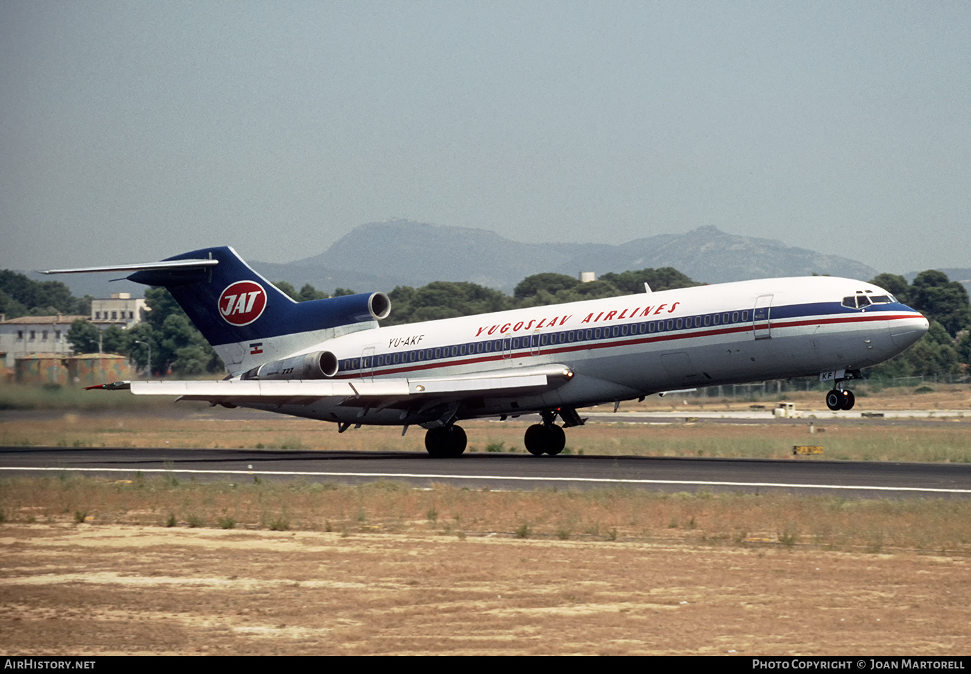 Aircraft Photo of YU-AKF | Boeing 727-2H9/Adv | JAT Yugoslav Airlines - Jugoslovenski Aerotransport | AirHistory.net #389864