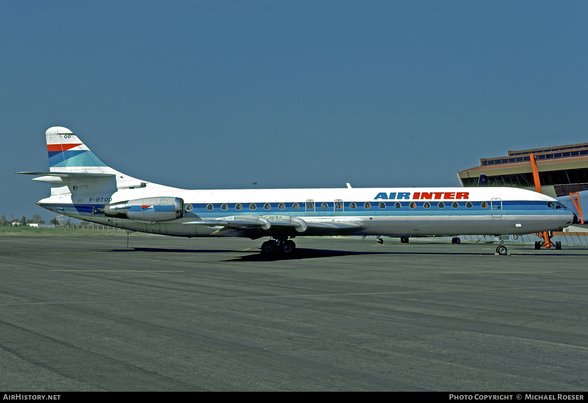 Aircraft Photo of F-BTOD | Aerospatiale SE-210 Caravelle 12 | Air Inter | AirHistory.net #389972