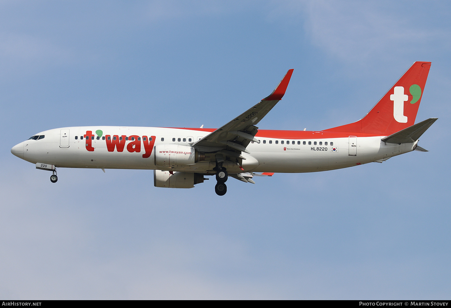 Aircraft Photo of HL8220 | Boeing 737-8Q8 | T'way Air | AirHistory.net #390008