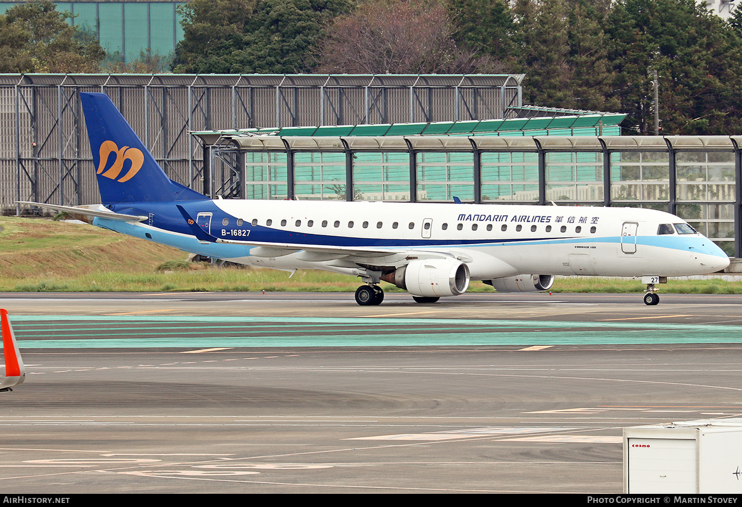 Aircraft Photo of B-16827 | Embraer 190AR (ERJ-190-100IGW) | Mandarin Airlines | AirHistory.net #390030