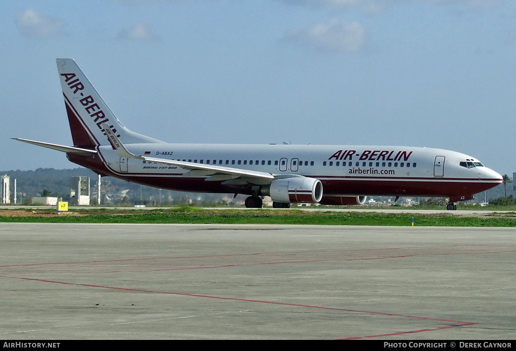 Aircraft Photo of D-ABAZ | Boeing 737-86J | Air Berlin | AirHistory.net #390046