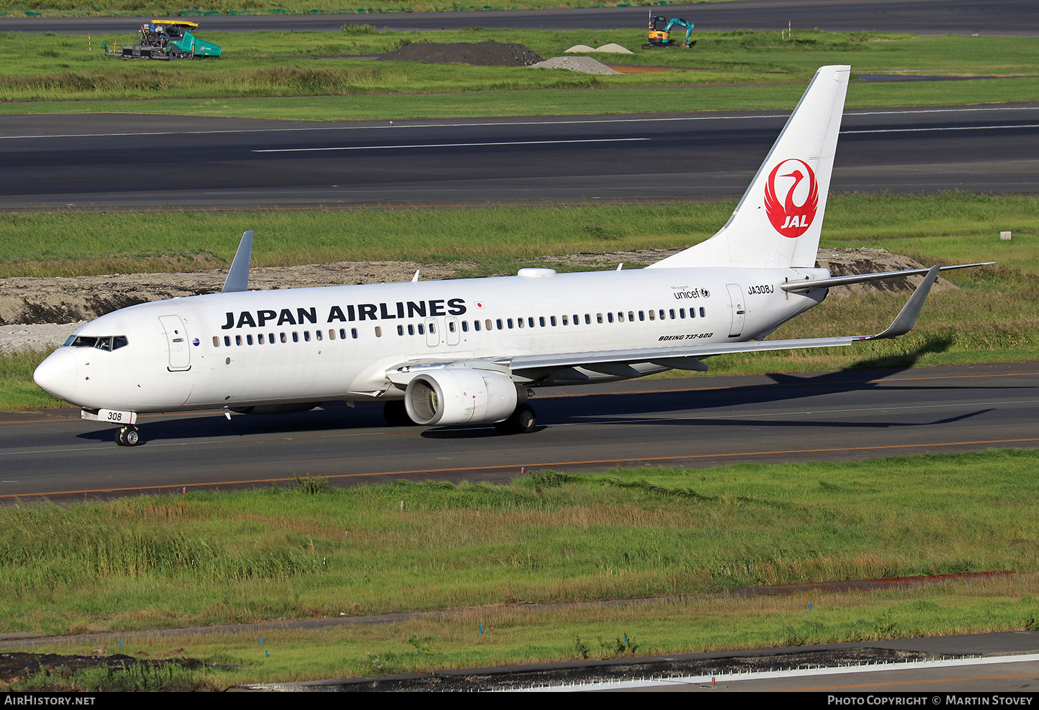Aircraft Photo of JA308J | Boeing 737-846 | Japan Airlines - JAL | AirHistory.net #390259