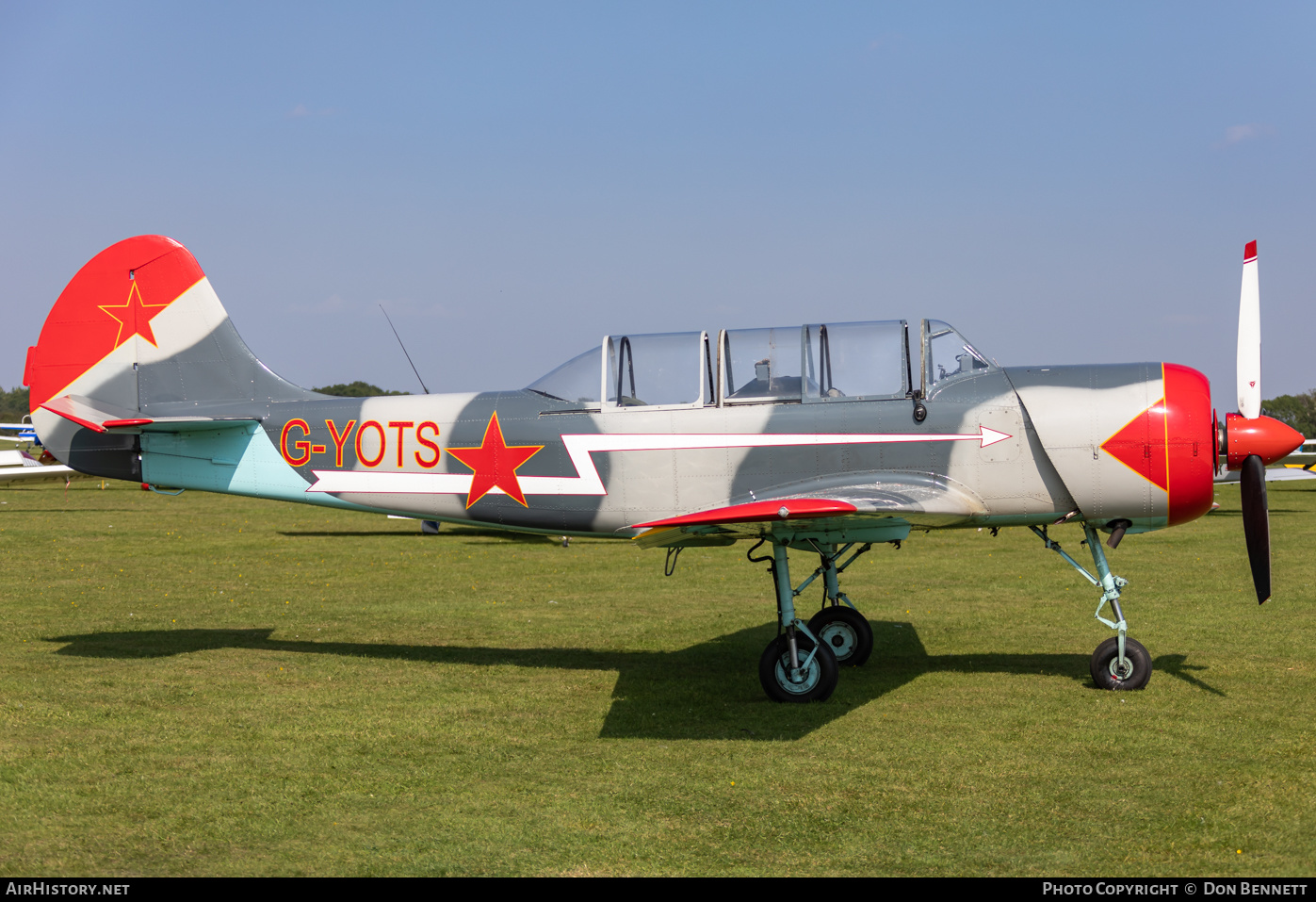 Aircraft Photo of G-YOTS | Yakovlev Yak-52 | Soviet Union - Air Force | AirHistory.net #390265