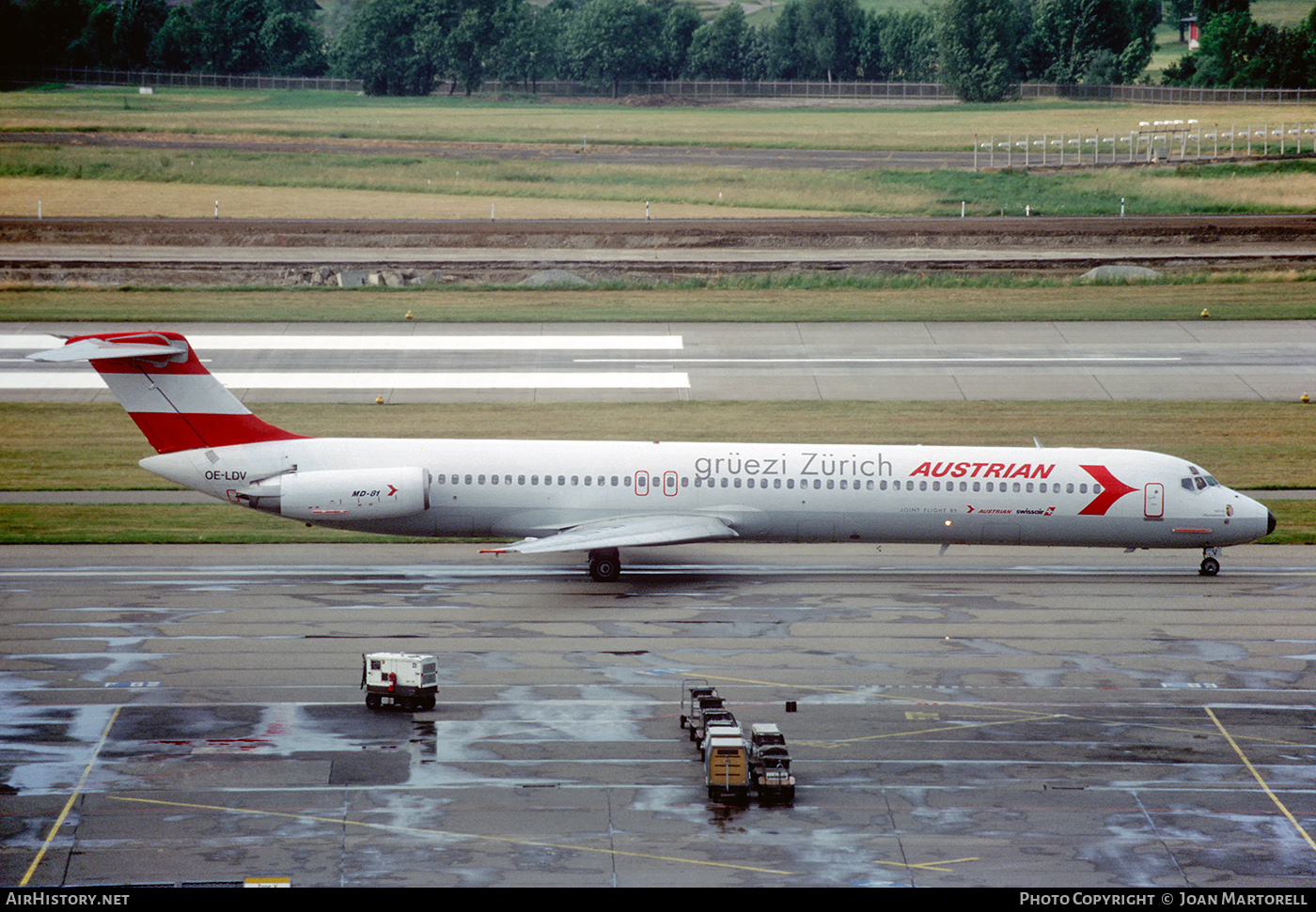 Aircraft Photo of OE-LDV | McDonnell Douglas MD-81 (DC-9-81) | Austrian Airlines | AirHistory.net #390351
