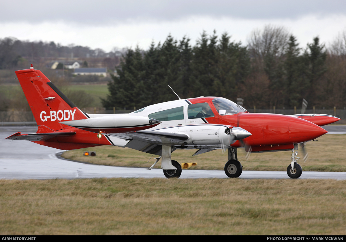 Aircraft Photo of G-BODY | Cessna 310R | RVL Group - Reconnaissance Ventures Ltd. | AirHistory.net #390433