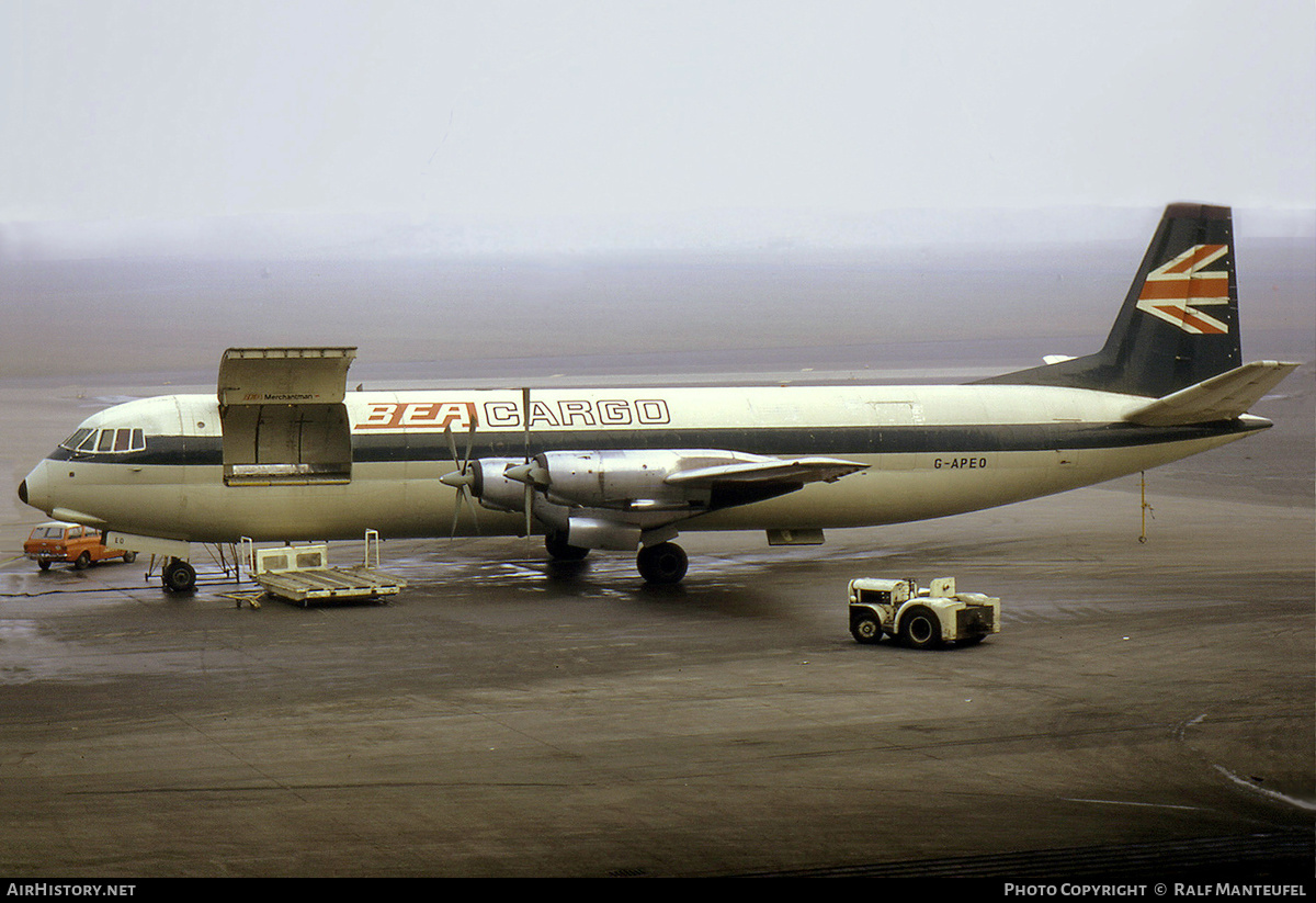 Aircraft Photo of G-APEO | Vickers 953 Vanguard | BEA Cargo - British European Airways | AirHistory.net #390493