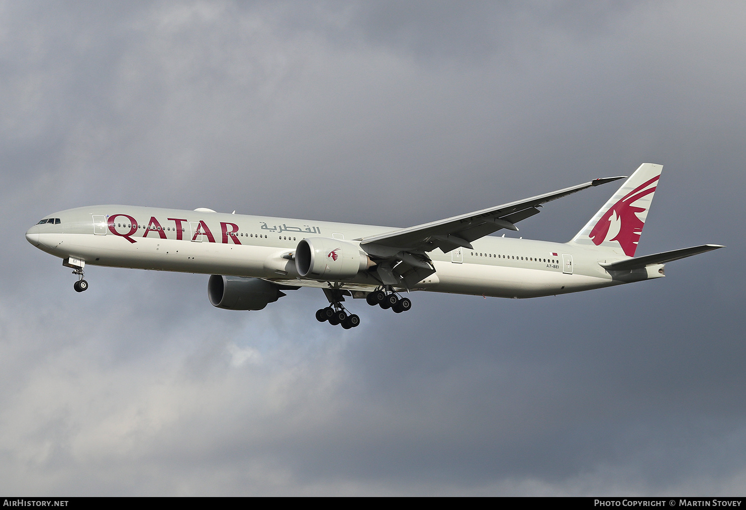 Aircraft Photo of A7-BEI | Boeing 777-3DZ/ER | Qatar Airways | AirHistory.net #390653