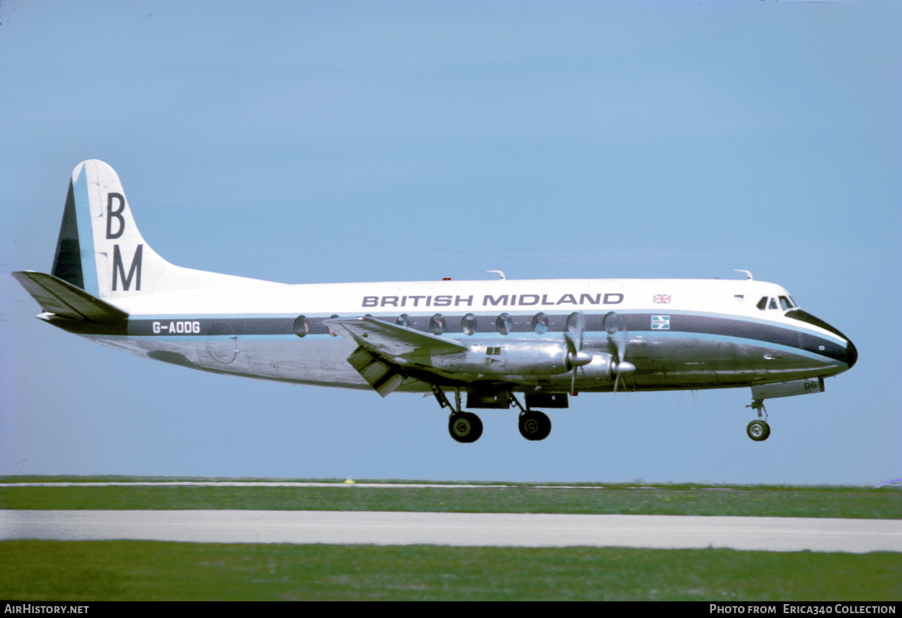 Aircraft Photo of G-AODG | Vickers 736 Viscount | British Midland Airways - BMA | AirHistory.net #390746