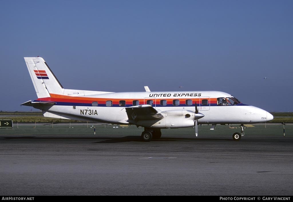 Aircraft Photo of N731A | Embraer EMB-110P1 Bandeirante | United Express | AirHistory.net #390818