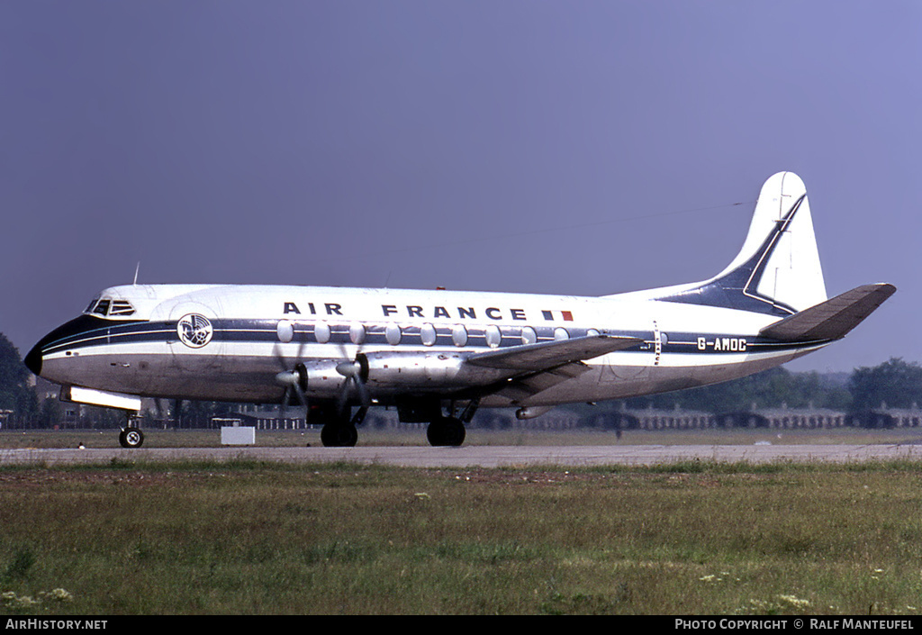 Aircraft Photo of G-AMOC | Vickers 701 Viscount | Air France | AirHistory.net #390882