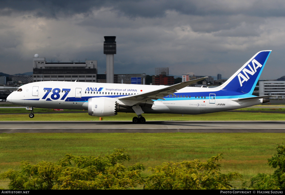 Aircraft Photo of JA818A | Boeing 787-8 Dreamliner | All Nippon Airways - ANA | AirHistory.net #390916
