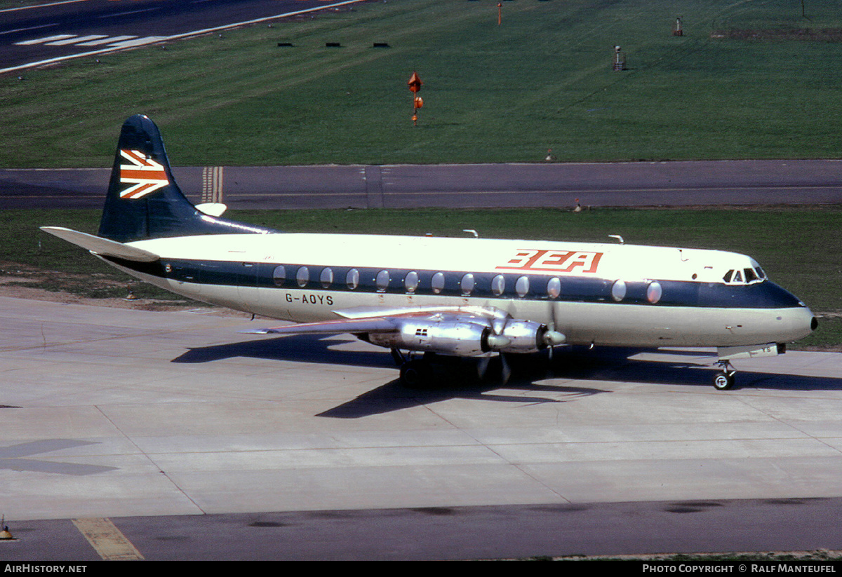 Aircraft Photo of G-AOYS | Vickers 806 Viscount | BEA - British European Airways | AirHistory.net #390917