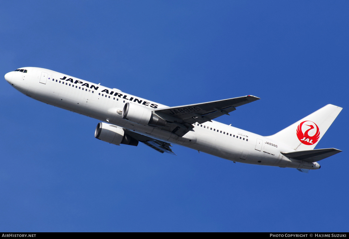 Aircraft Photo of JA8986 | Boeing 767-346 | Japan Airlines - JAL | AirHistory.net #391158