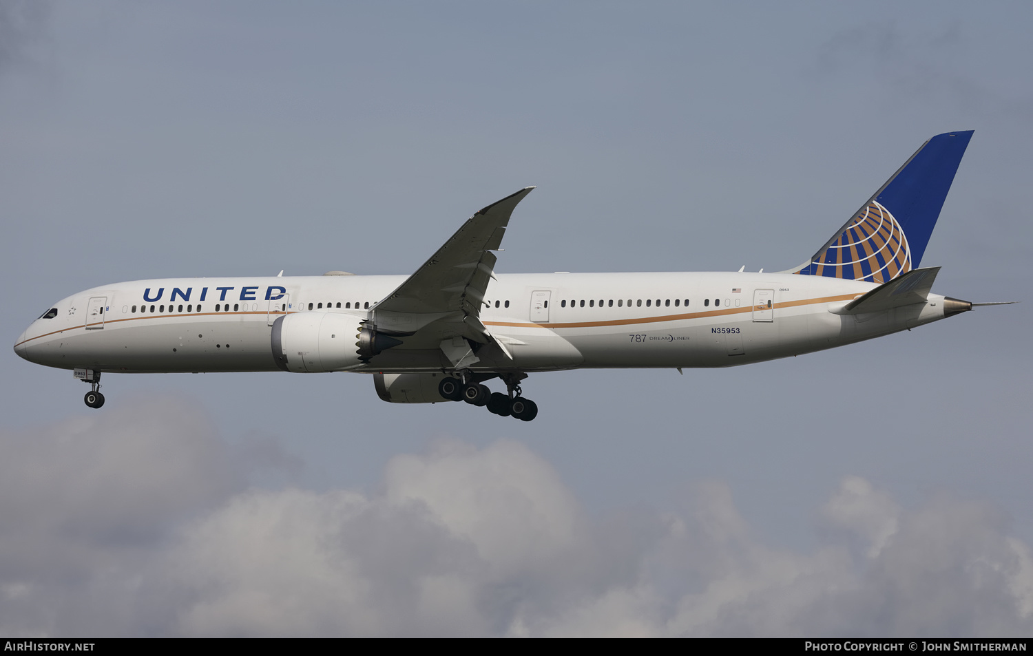 Aircraft Photo of N35953 | Boeing 787-9 Dreamliner | United Airlines | AirHistory.net #391159