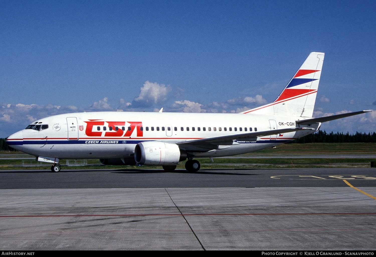 Aircraft Photo of OK-CGH | Boeing 737-55S | ČSA - Czech Airlines | AirHistory.net #391186