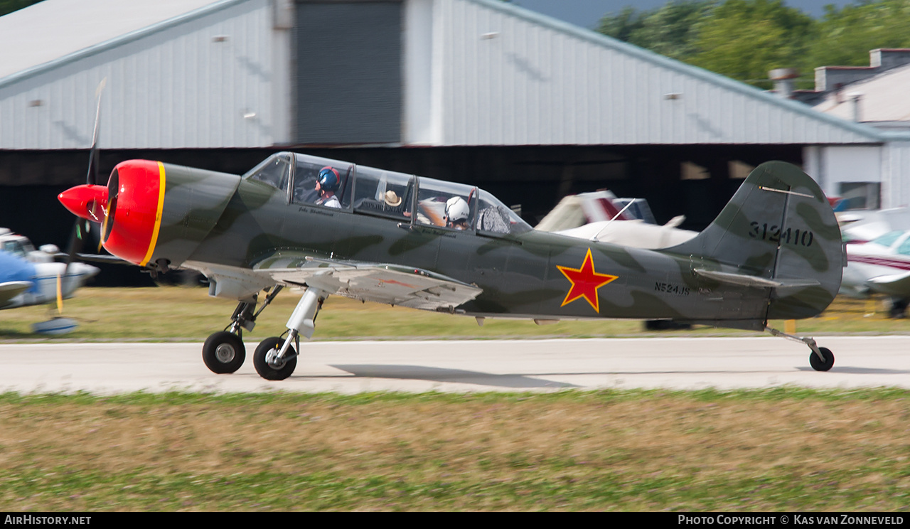 Aircraft Photo of N524JS / 312410 | Yakovlev Yak-52TW | Soviet Union - Air Force | AirHistory.net #391404