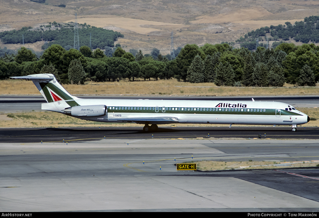 Aircraft Photo of I-DATD | McDonnell Douglas MD-82 (DC-9-82) | Alitalia | AirHistory.net #391594