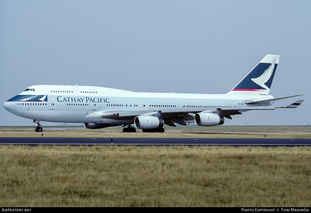 Aircraft Photo of VR-HOV | Boeing 747-467 | Cathay Pacific Airways | AirHistory.net #391794