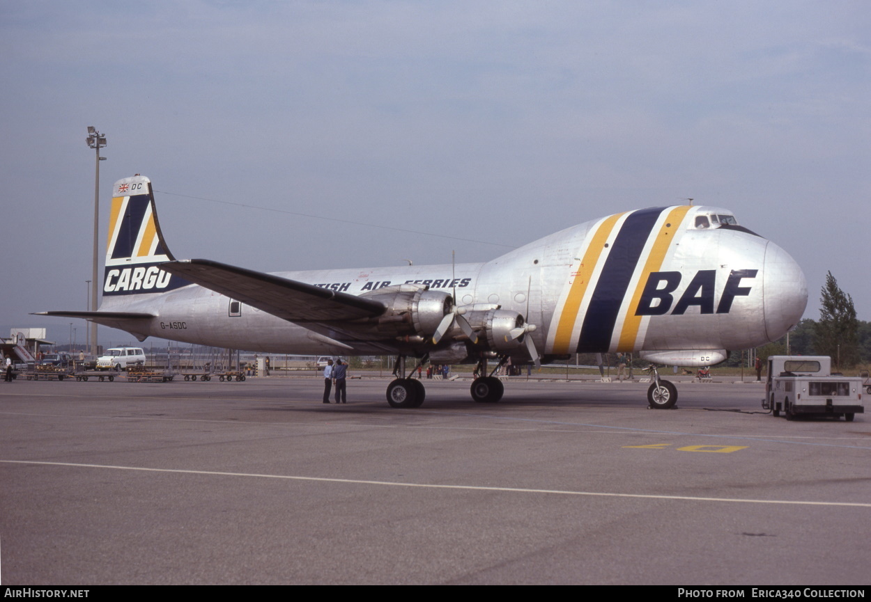 Aircraft Photo of G-ASDC | Aviation Traders ATL-98 Carvair | British Air Ferries - BAF | AirHistory.net #391805