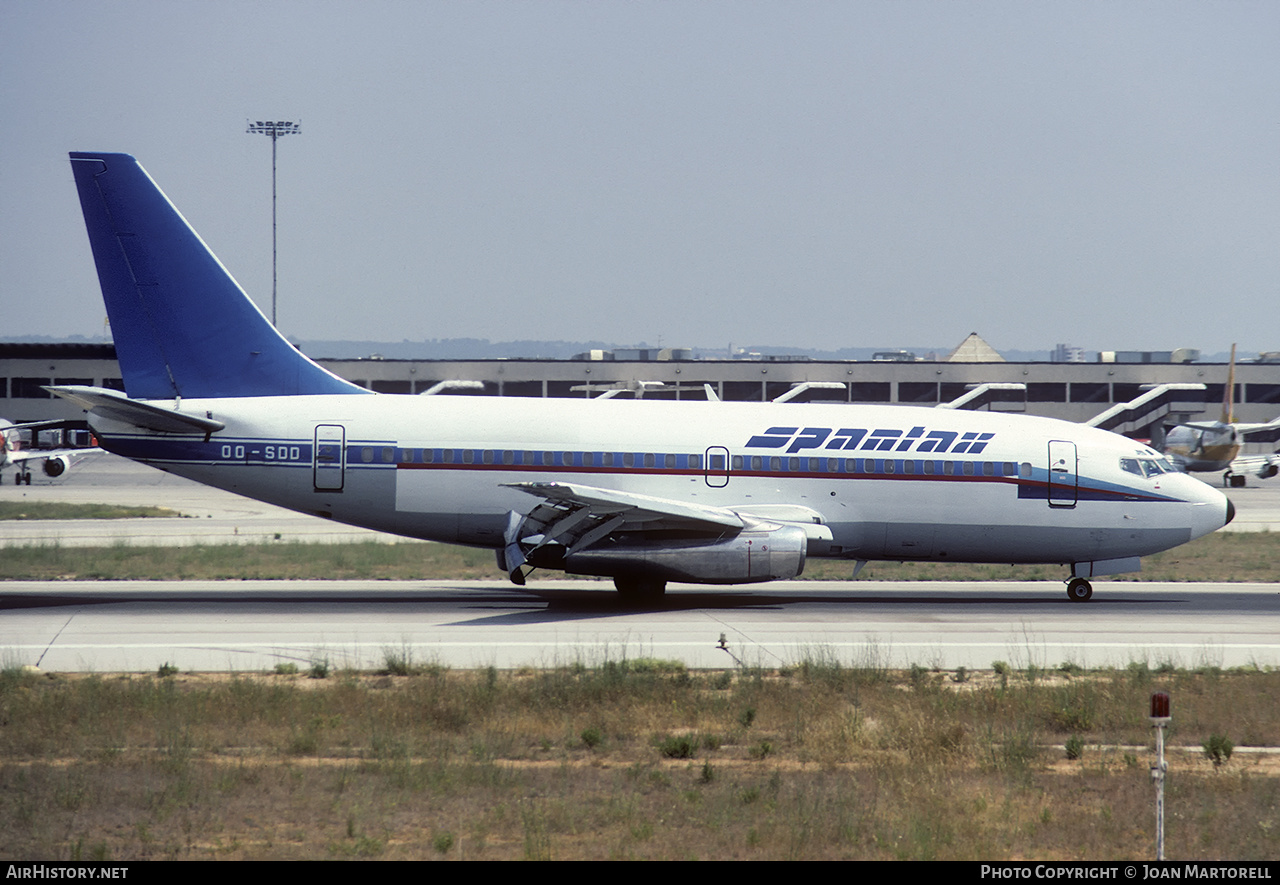 Aircraft Photo of OO-SDD | Boeing 737-229/Adv | Spantax | AirHistory.net #391885