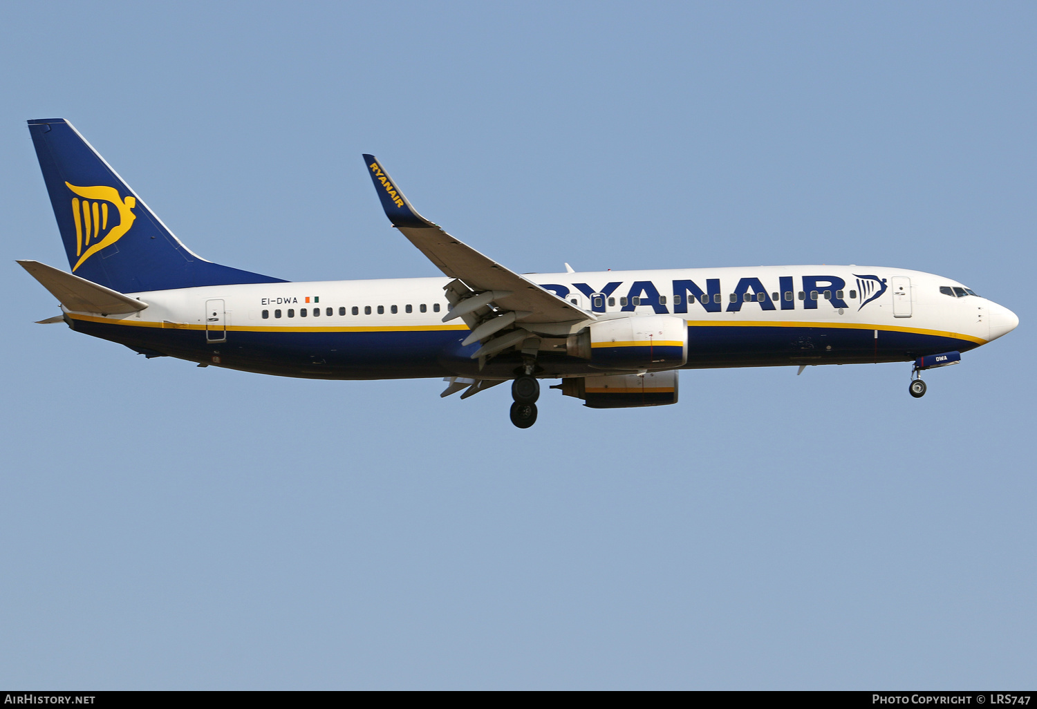 Aircraft Photo of EI-DWA | Boeing 737-8AS | Ryanair | AirHistory.net #391893