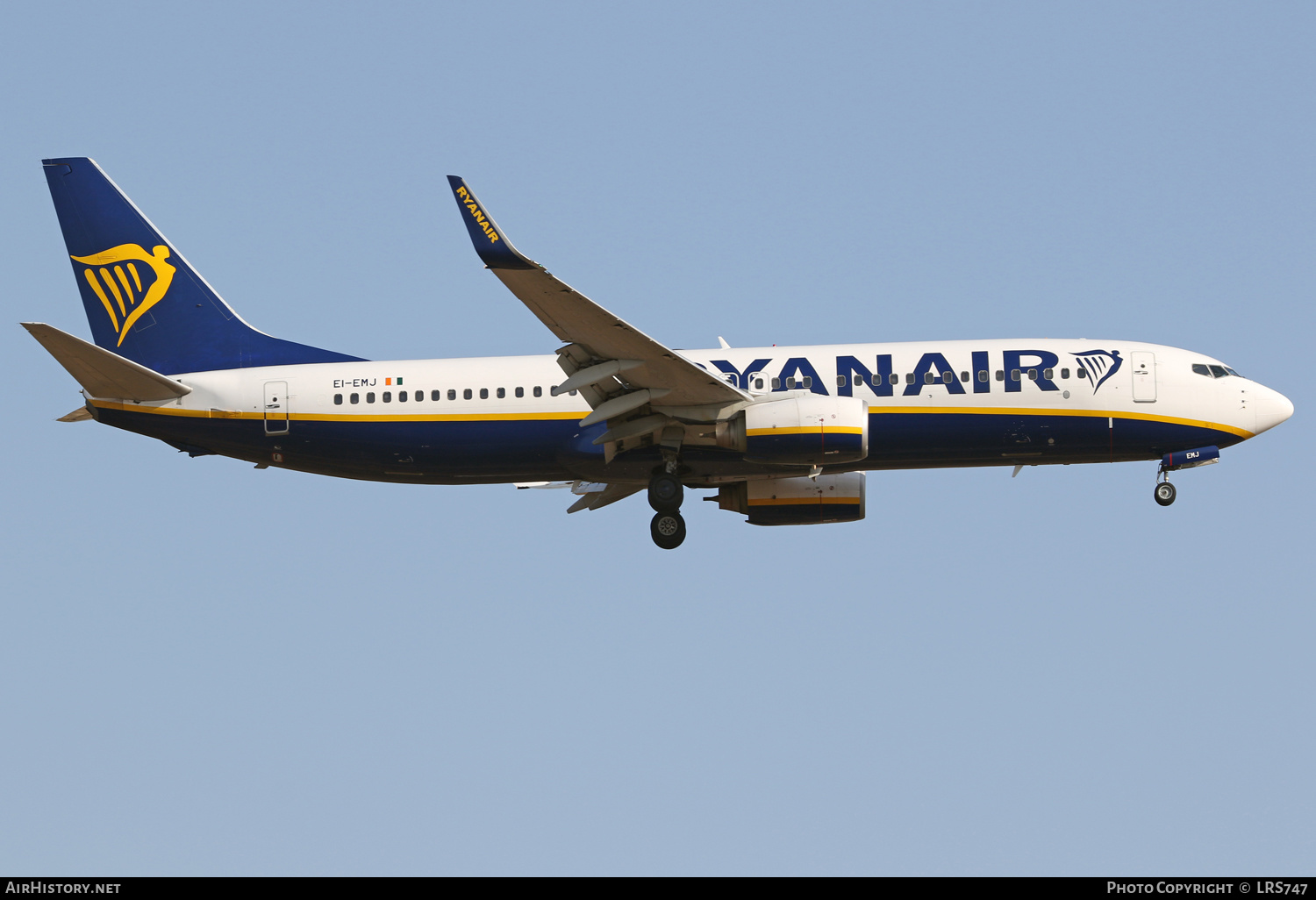 Aircraft Photo of EI-EMJ | Boeing 737-8AS | Ryanair | AirHistory.net #391961