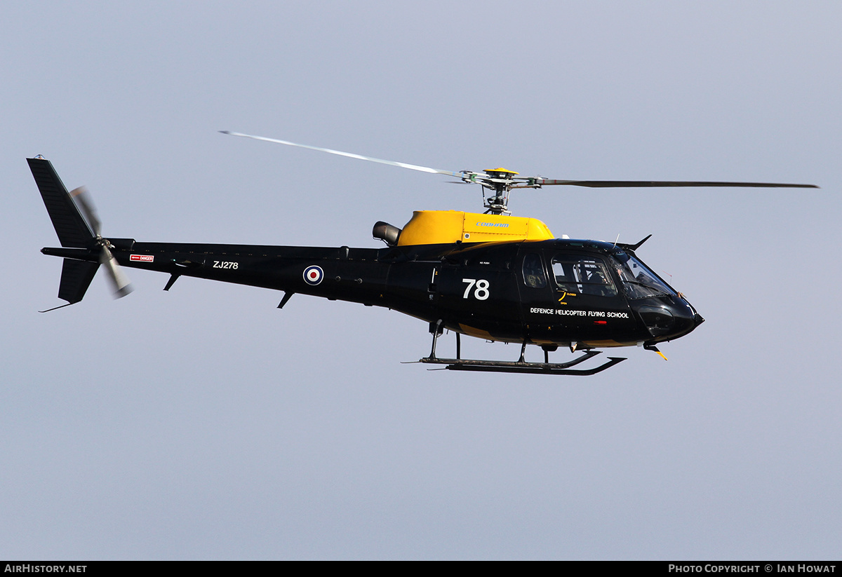 Aircraft Photo of ZJ278 | Eurocopter AS-350BB Squirrel HT1 | UK - Air Force | AirHistory.net #392074