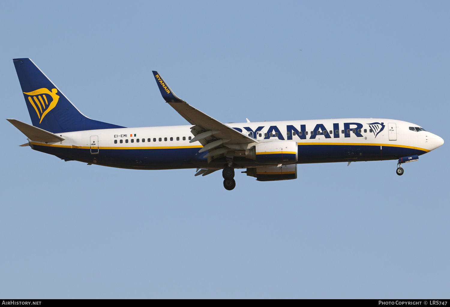 Aircraft Photo of EI-EMI | Boeing 737-8AS | Ryanair | AirHistory.net #392227