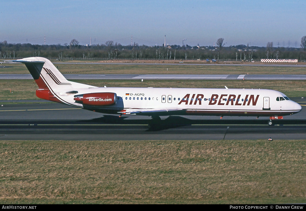 Aircraft Photo of D-AGPQ | Fokker 100 (F28-0100) | Air Berlin | AirHistory.net #392237
