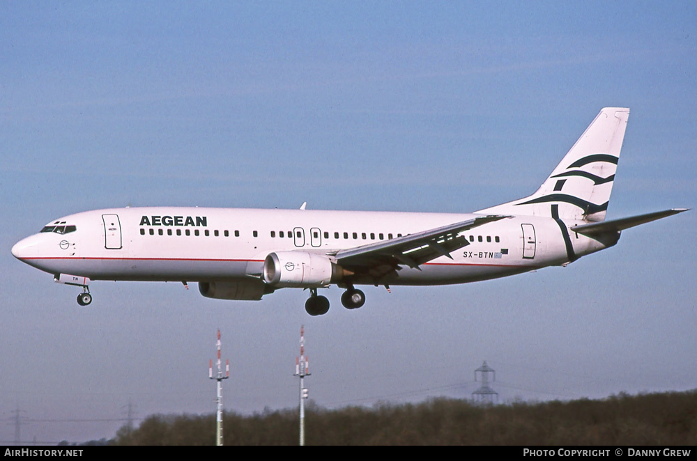 Aircraft Photo of SX-BTN | Boeing 737-43Q | Aegean Airlines | AirHistory.net #392256