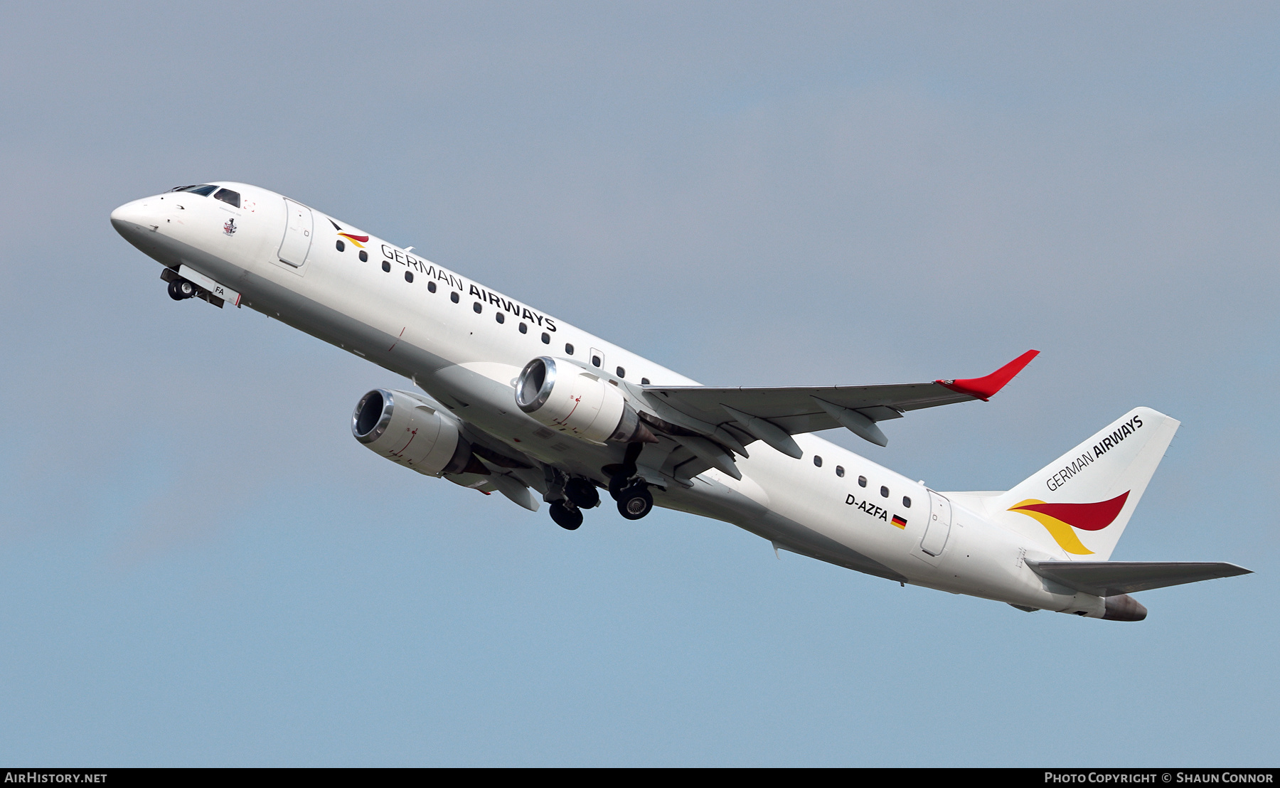 Aircraft Photo of D-AZFA | Embraer 190LR (ERJ-190-100LR) | German Airways | AirHistory.net #392294