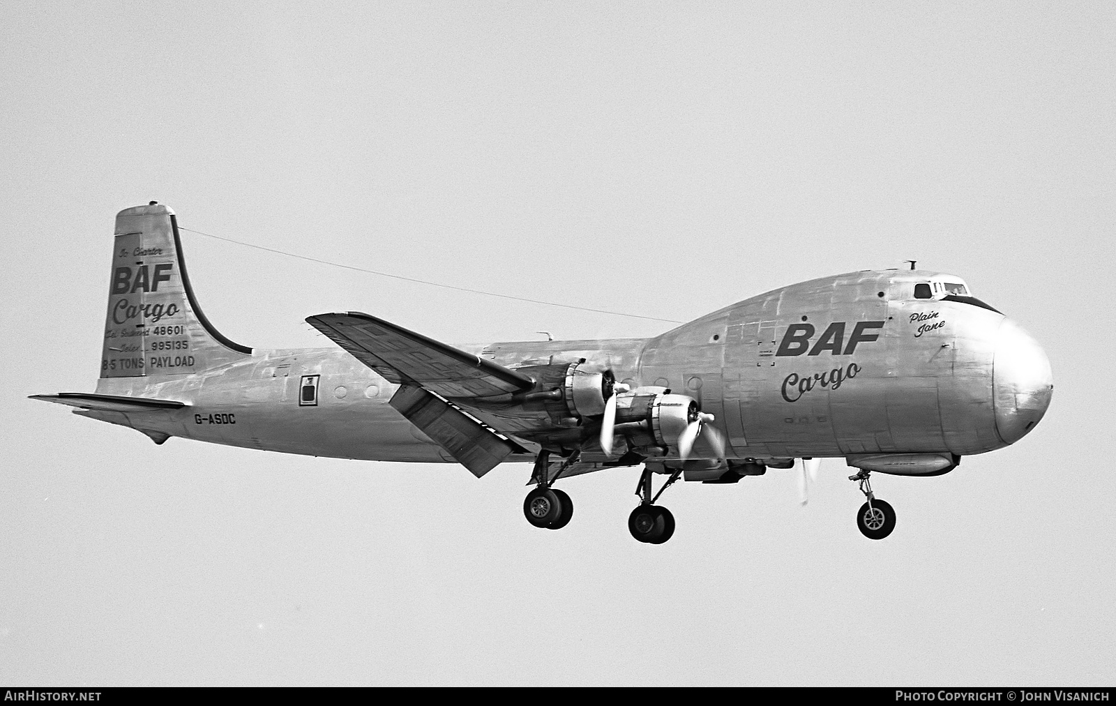 Aircraft Photo of G-ASDC | Aviation Traders ATL-98 Carvair | British Air Ferries - BAF | AirHistory.net #392484