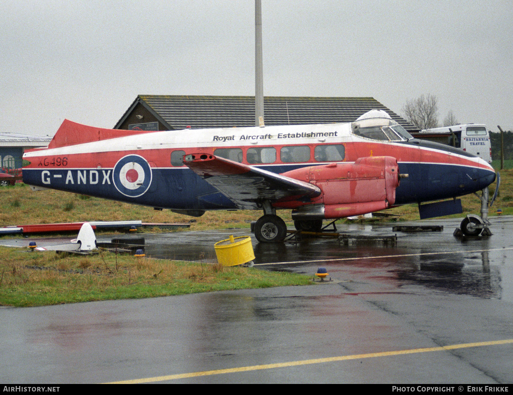 Aircraft Photo of G-ANDX / XG496 | De Havilland D.H. 104 Dove 7XC | UK - Air Force | AirHistory.net #392604