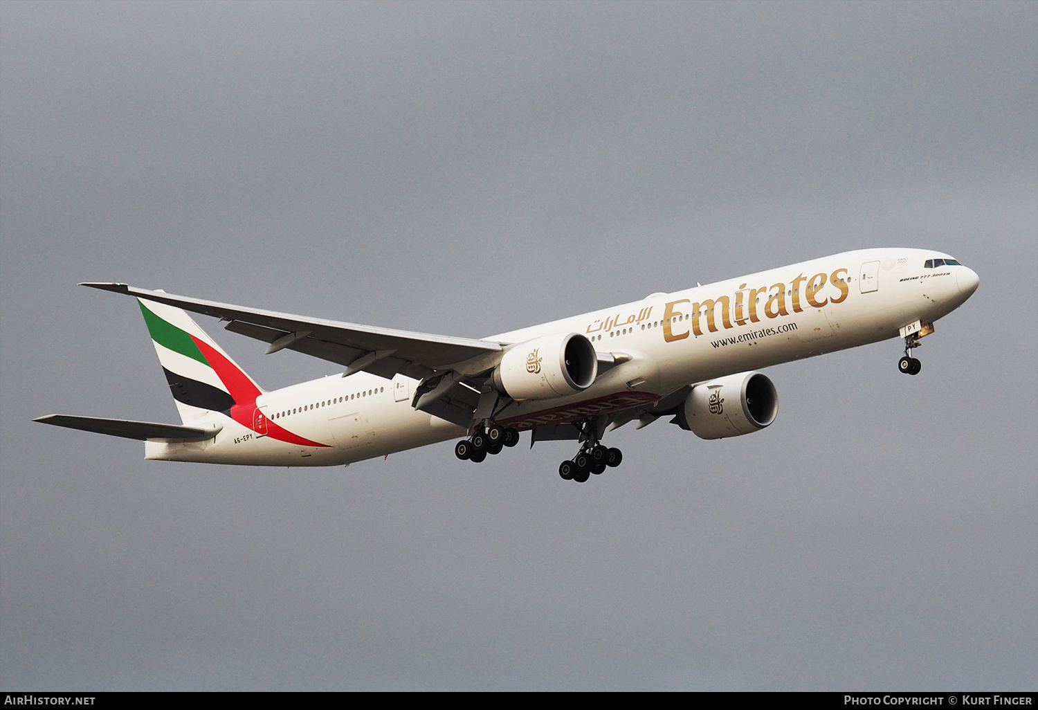 Aircraft Photo of A6-EPY | Boeing 777-300/ER | Emirates | AirHistory.net #392609