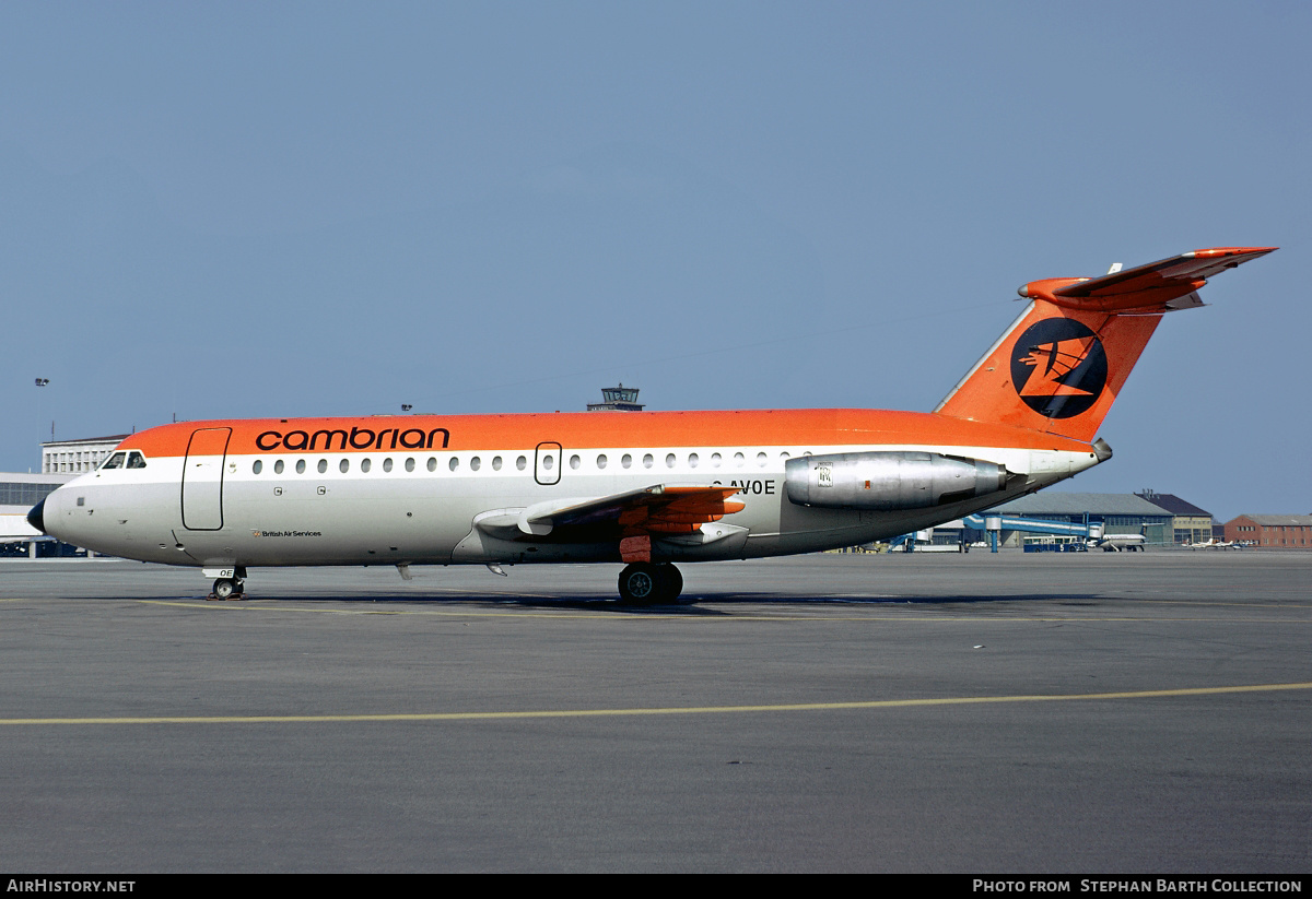 Aircraft Photo of G-AVOE | BAC 111-416EK One-Eleven | Cambrian Airways | AirHistory.net #392745