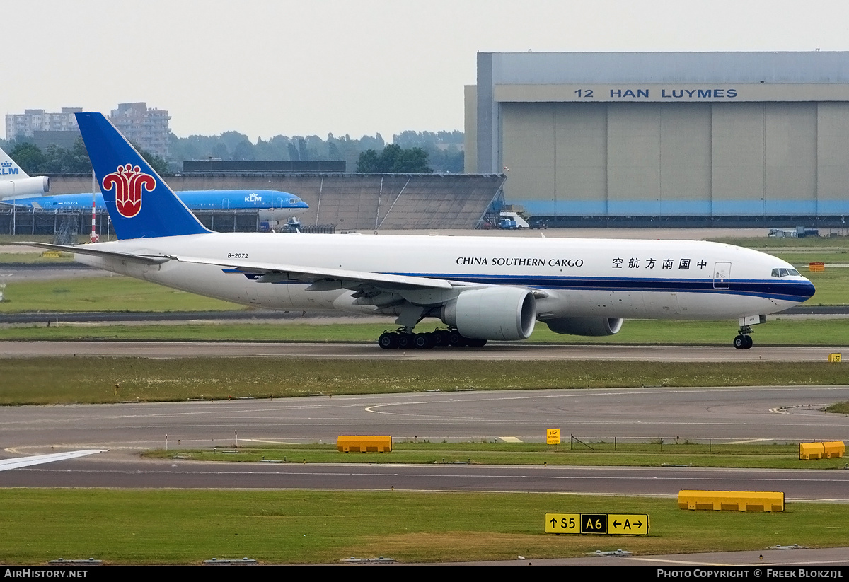 Aircraft Photo of B-2072 | Boeing 777-F1B | China Southern Airlines Cargo | AirHistory.net #392747