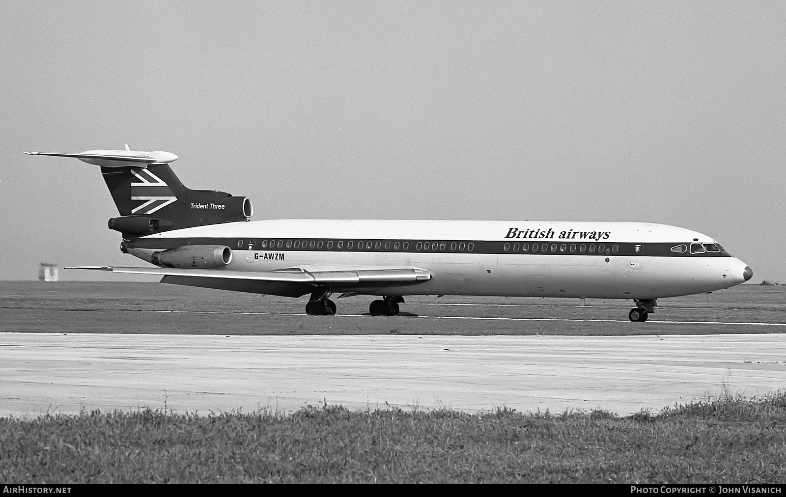 Aircraft Photo of G-AWZM | Hawker Siddeley HS-121 Trident 3B | British Airways | AirHistory.net #392878
