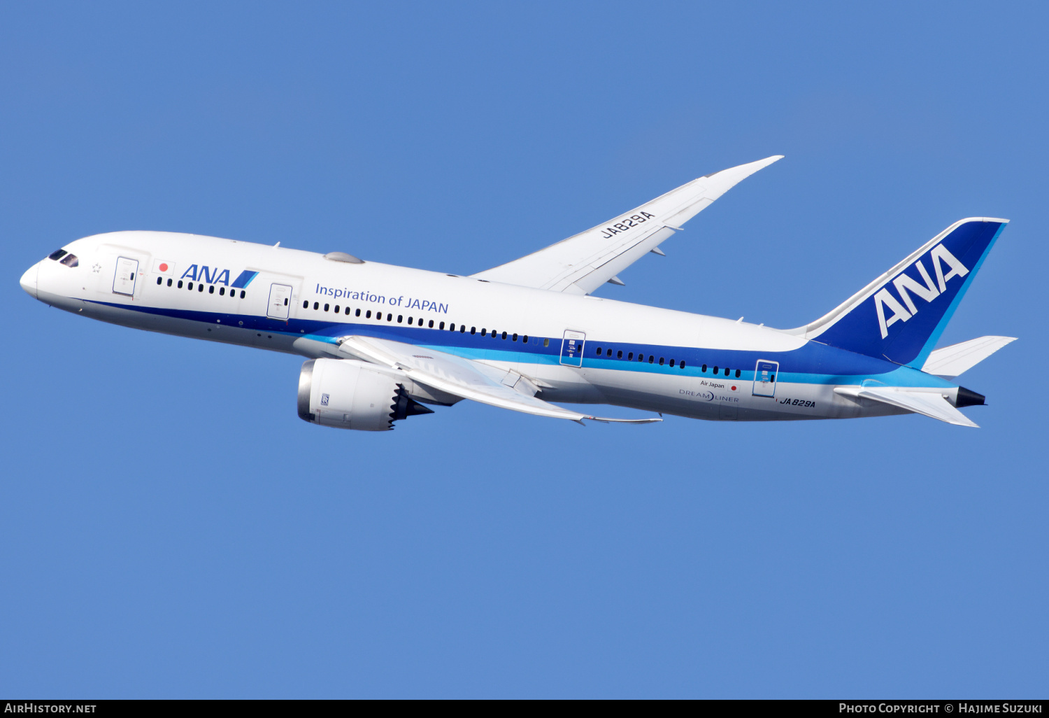 Aircraft Photo of JA829A | Boeing 787-8 Dreamliner | All Nippon Airways - ANA | AirHistory.net #392896