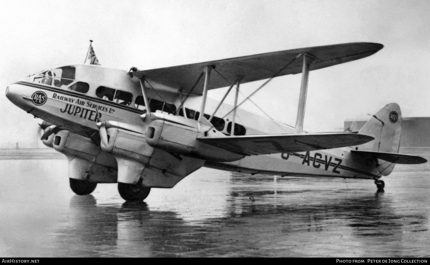 Aircraft Photo of G-ACVZ | De Havilland D.H. 86 Express | Railway Air Services | AirHistory.net #393022