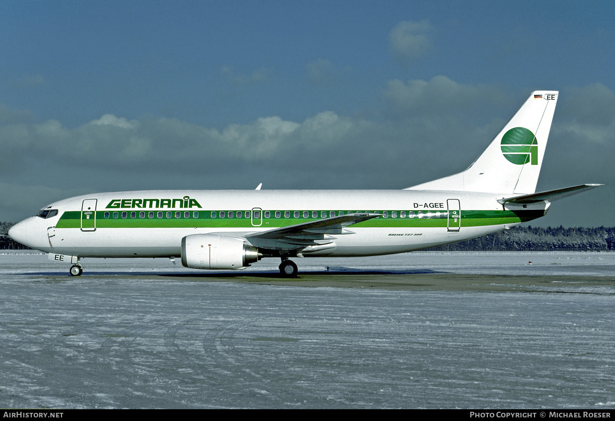 Aircraft Photo of D-AGEE | Boeing 737-35B | Germania | AirHistory.net #393032
