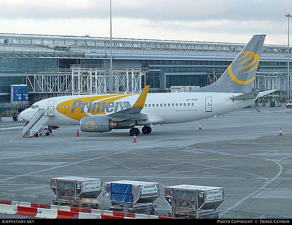 Aircraft Photo of OY-PSF | Boeing 737-7Q8 | Primera Air | AirHistory.net #393182